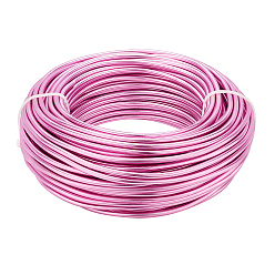 Camellia Round Aluminum Wire, for Jewelry Making, Camellia, 9 Gauge, 3mm, about 82.02 Feet(25m)/500g