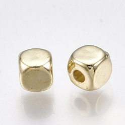 Light Gold CCB Plastic Spacer Beads, Cube, Light Gold, 3.5x3.5x3.5mm, Hole: 1.4mm