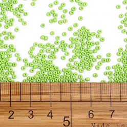 Green Yellow 11/0 Grade A Round Glass Seed Beads, Baking Paint, Green Yellow, 2.3x1.5mm, Hole: 1mm, about 48500pcs/pound