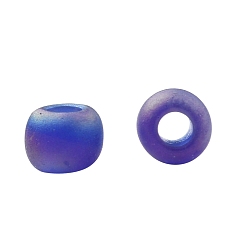 (87DF) Transparent AB Frost Cobalt TOHO Round Seed Beads, Japanese Seed Beads, (87DF) Transparent AB Frost Cobalt, 11/0, 2.2mm, Hole: 0.8mm, about 1110pcs/bottle, 10g/bottle