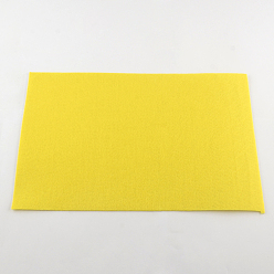 Yellow Non Woven Fabric Embroidery Needle Felt for DIY Crafts, Square, Yellow, 298~300x298~300x1mm, about 50pcs/bag