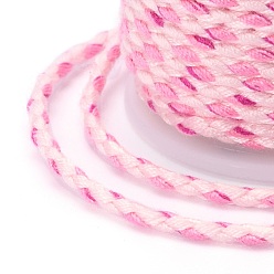 Pink 4-слойный поликоттоновый шнур, веревка ручной работы макраме, для гобелена вешалка для растений, вязание ниток своими руками, розовые, 1.5 мм, около 4.3 ярдов (4 м) / рулон
