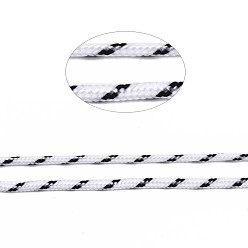 Blanc Cordon polyester polyvalent, pour la fabrication de bracelets en corde ou de lacets de bottes, blanc, 2mm, environ 21.87 yards (20m)/rouleau