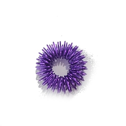 Purple Steel Spiky Sensory Acupressure Finger Rings, Massage Tools, Alice Blue, 25x8mm