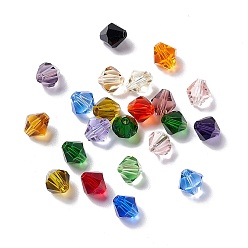 Mixed Color Imitation Austrian Crystal Beads, Grade AAA, Faceted, Bicone, Mixed Color, 8x8mm, Hole: 0.9~1mm