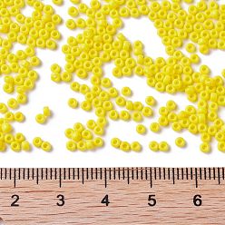 (RR404) Opaque Yellow MIYUKI Round Rocailles Beads, Japanese Seed Beads, 11/0, (RR404) Opaque Yellow, 11/0, 2x1.3mm, Hole: 0.8mm, about 5500pcs/50g