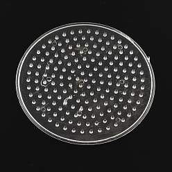 Прозрачный Плоские круглые пластмассовые плетеные abc, используемые для 5x5 мм diy плавких вставок, прозрачные, 87x5 мм