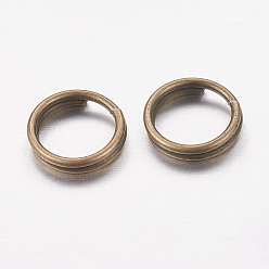 Antique Bronze Iron Split Rings, Double Loops Jump Rings, Cadmium Free & Nickel Free & Lead Free, Antique Bronze, 6x1.4mm, about 5.3mm inner diameter, about 9500pcs/1000g