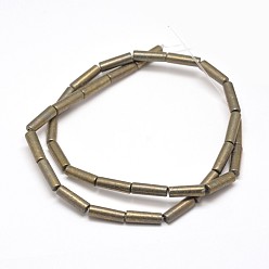 Pyrite Column Natural Pyrite Beads Strands, 13x4mm, Hole: 1mm, about 30pcs/strand, 15.7 inch