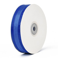 Dodger Blue Solid Color Organza Ribbons, for Party Decoration, Gift Packing, Dodger Blue, 1"(25mm), about 50yard/roll(45.72m/roll)