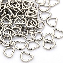 Stainless Steel Color 304 Stainless Steel Triangle Rings, Buckle Clasps, For Webbing, Strapping Bags, Garment Accessories, Stainless Steel Color, 9x11x2mm