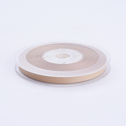 Wheat Double Face Matte Satin Ribbon, Polyester Satin Ribbon, Wheat, (1/4 inch)6mm, 100yards/roll(91.44m/roll)