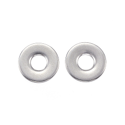 Stainless Steel Color 304 Stainless Steel Spacer Beads, Flat Round, Stainless Steel Color, 8.5x1.4~1.6mm, Hole: 3mm