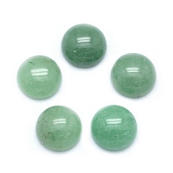 Зеленый Авантюрин Естественный зеленый авантюрин кабошонов, полукруглый, 8x3.5~4 мм