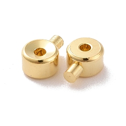 Золотой 925 бусины из стерлингового серебра, свободные шарики, прелести для пробки, плоско-круглые, золотые, 4x3x2 мм, отверстие : 0.8 мм, штифты : 1 мм