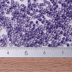 (DB0906) Sparkling Purple Lined Crystal MIYUKI Delica Beads, Cylinder, Japanese Seed Beads, 11/0, (DB0906) Sparkling Purple Lined Crystal, 1.3x1.6mm, Hole: 0.8mm, about 20000pcs/bag, 100g/bag