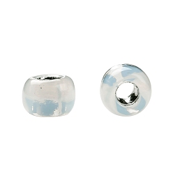 (2100) Silver Lined Milky White Toho perles de rocaille rondes, perles de rocaille japonais, (2100) blanc laiteux doublé d'argent, 11/0, 2.2mm, Trou: 0.8mm, environ5555 pcs / 50 g