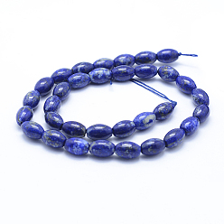 Lapis Lazuli Lapis-lazuli, brins de perles naturels , Grade a, riz, 12x8mm, Trou: 1mm, environ 33 perle / Chapelet, 15.7 pouce (40 cm)