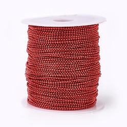 Rouge Foncé Chaînes de boule de fer, soudé, avec bobine, électrophorèse, rouge foncé, 1.5mm, à propos de 100yards / roll (91.44m / roll)