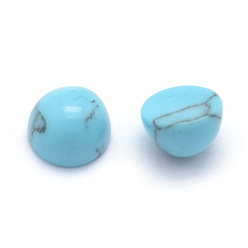 Synthetic Turquoise Synthetic Turquoise Cabochons, Half Round, 4x2~4mm
