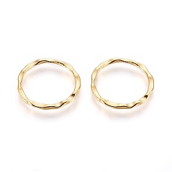 Golden Tibetan Style Linking Rings, Circle Frames, Cadmium Free & Lead Free, Golden Color, 22x1.5mm, about 18.5mm inner diameter