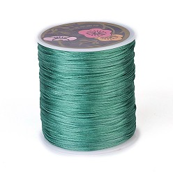 Turquoise Fil de nylon, corde de satin de rattail, turquoise, 2 mm, environ 70 m/rouleau