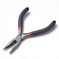 Black 45# Carbon Steel DIY Jewelry Tool Sets Includes Round Nose Pliers, Wire Cutter Pliers and Side Cutting Pliers for Jewelry Beading Repair Making Supplies, Black, 315x70x10mm, 3pcs/set