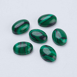 Malachite Cabochons de malachite synthétique, ovale, 8x6x3mm