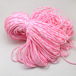 Бледно-Розовый 7 внутренние сердечники веревки из полиэстера и спандекса, для изготовления веревочных браслетов, розовый жемчуг, 4 мм, около 109.36 ярдов (100 м) / пачка, 420~500 г / пачка