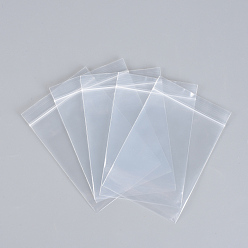 Clear Polyethylene Zip Lock Bags, Resealable Packaging Bags, Top Seal, Self Seal Bag, Rectangle, Clear, 25x17cm, Unilateral Thickness: 2.9 Mil(0.075mm), 100pcs/group