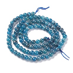 Apatite Natural Apatite Beads Strands, Round, 4mm, Hole: 0.8mm, about 95pcs/strand, 15.5 inch(39.5cm)