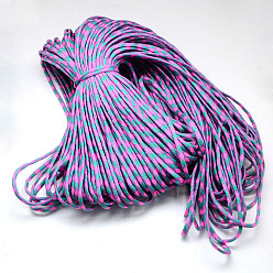 Hot Pink 7 Inner Cores Polyester & Spandex Cord Ropes, for Rope Bracelets Making, Hot Pink, 4mm, about 109.36 yards(100m)/bundle, 420~500g/bundle