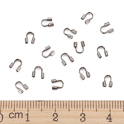 Gunmetal Brass Wire Guardian and Protectors, Gunmetal, Size: about 4mm wide, 5mm long, 1mm thick, hole: 0.5mm