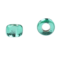 (24B) Silver Lined Dark Peridot Toho perles de rocaille rondes, perles de rocaille japonais, (24 b) péridot foncé doublé d'argent, 15/0, 1.5mm, Trou: 0.7mm, environ15000 pcs / 50 g