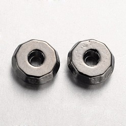 Gunmetal Tibetan Style Spacer Beads, Cadmium Free & Nickel Free & Lead Free, Rondelle, Gunmetal, 8x3mm, Hole: 2mm