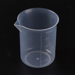Clear Measuring Cup Plastic Tools, Clear, 5.9~6.1x6.7cm, Capacity: 100ml(3.38 fl. oz)