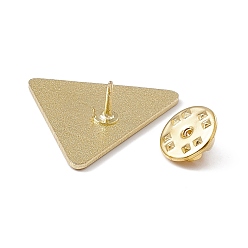 Body Triangle with Eye Enamel Pin, Light Gold Alloy Word Day Dreamer Brooch for Backpack Clothes, Eyelash Pattern, 23x30x2mm, Pin: 1.3mm