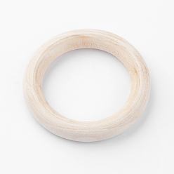 Папайя Оранжевый Незаконченные деревянные связующие кольца, натуральные деревянные кольца макраме, кольцо, papayawhip, 58~59x9~9.5 мм, отверстие : 41 мм