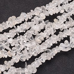 Quartz Crystal Natural Quartz Crystal Chips Beads Strands, Rock Crystal Beads, 5mm, Hole: 0.3mm