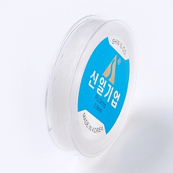 Прозрачный Корейская кристалл упругой нити, для изготовления ювелирных изделий, прозрачные, 0.8 мм, около 49.21 ярдов (45 м) / рулон