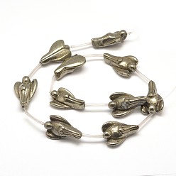Pyrite Angel Natural Pyrite Beads Strands, 26x16x8mm, Hole: 1mm, about 10pcs/strand, 15.7 inch