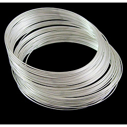 Silver Steel Bracelet Memory Wire, Silver, 20 Gauge, 0.8mm, 55mm inner diameter, about 1150 circles/1000g.
