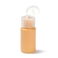 Orange PET Bottles, Refillable Bottle, Travel Size Bottles with Flip Cap, for Skin Care Refillable Bottle, Column, Orange, 2.3x5.6cm, Hole: 13mm, Capacity: 10ml(0.34fl. oz)