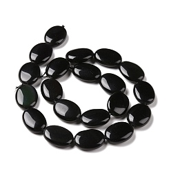 Obsidienne Obsidienne naturelle perles brins, ovale, 20x15x6.5mm, Trou: 1.2mm, Environ 20 pcs/chapelet, 15.55 pouce (39.5 cm)