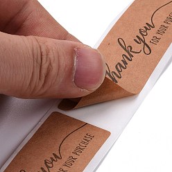 Pérou Étiquette cadeau autocollante en papier youstickers, rectangle merci autocollants étiquettes, pour les petites entreprises, Pérou, 2.9x6x0.01 cm, 120pcs / roll