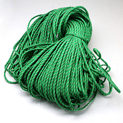 Green 7 Inner Cores Polyester & Spandex Cord Ropes, for Rope Bracelets Making, Green, 4mm, about 109.36 yards(100m)/bundle, 420~500g/bundle