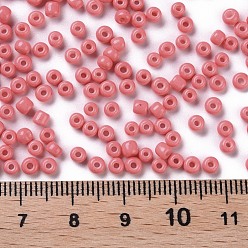 Light Coral Baking Paint Glass Seed Beads, Light Coral, 8/0, 3mm, Hole: 1mm, about 1111pcs/50g, 50g/bag, 18bags/2pounds