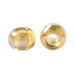 (103B) Medium Topaz Transparent Luster Toho perles de rocaille rondes, perles de rocaille japonais, (103 b) lustre transparent topaze moyen, 11/0, 2.2mm, Trou: 0.8mm, environ5555 pcs / 50 g