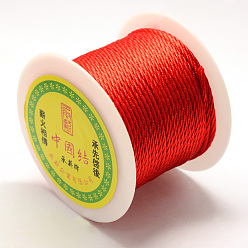 Red Braided Nylon Thread, Red, 2mm, about 54.68 yards(50m)/roll