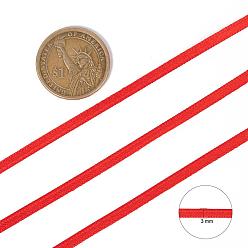 Red Double Face Satin Ribbon, Polyester Ribbon, Christmas Ribbon, Red, 1/8 inch(3mm) wide, about 880yards/roll(804.672m/roll)